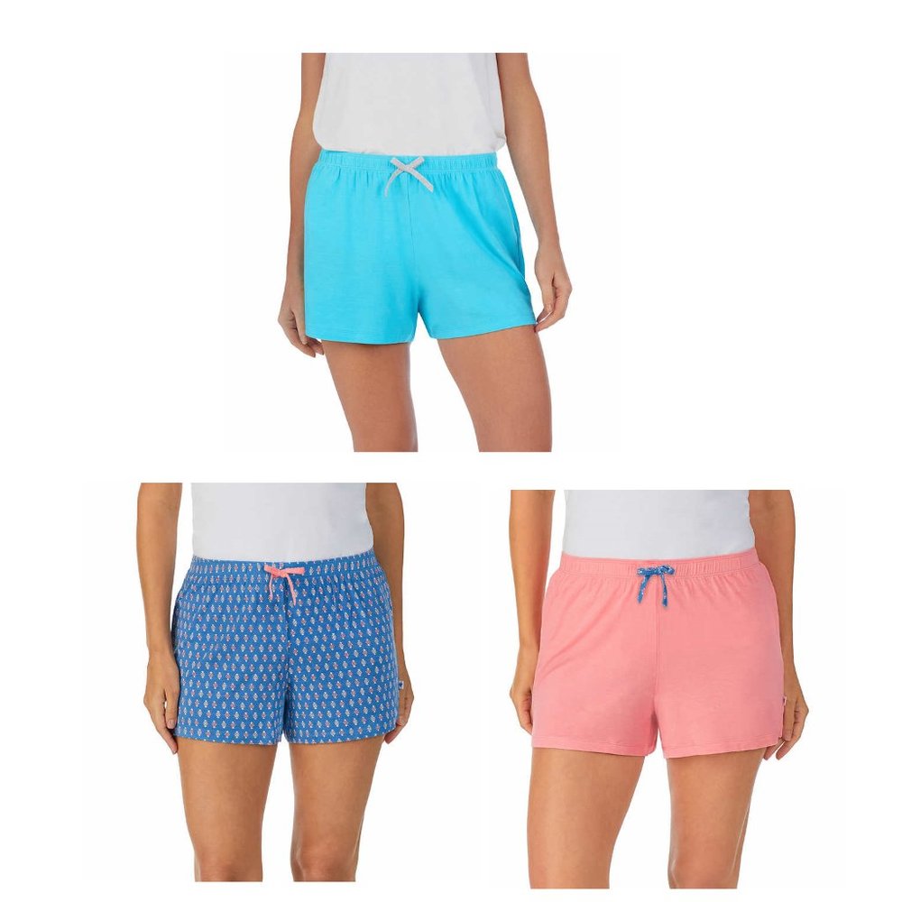 NWoT Jane and Bleecker Women's Sleep Short 3-pack Blue/Gray Size Small $35 5D258